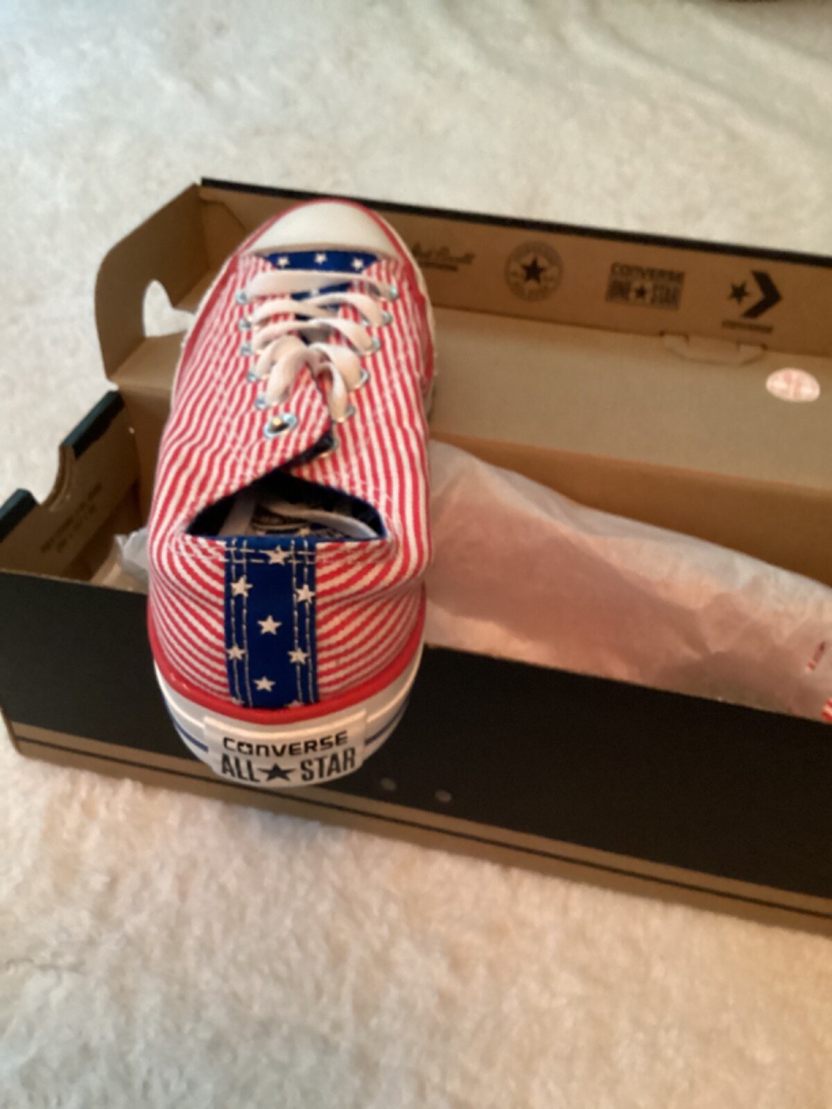 Converse- womens 7.5/men 5.5- patriotic 