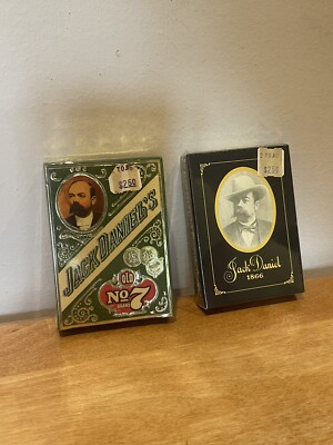 Jack Daniels Old No. 7 & 1866 Gentlemen s Playing Cards, Sealed, 2 Decks New
