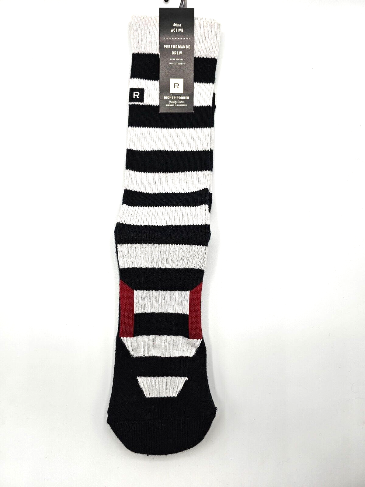 NEW w/ Tags Richer Poorer Mens Active Performance Crew Sock 6-12 MSRP $14.00