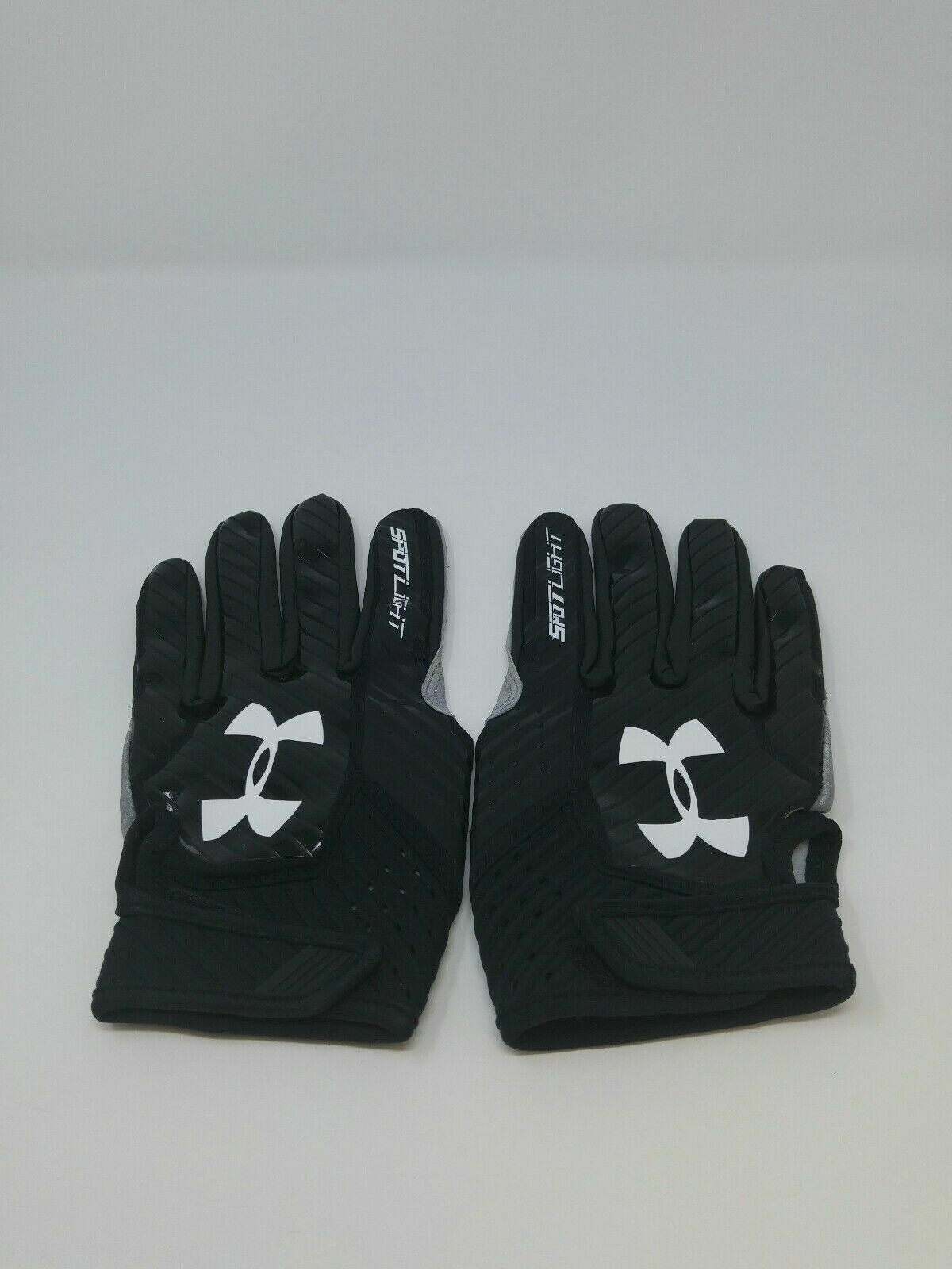 セール‼️UNDER ARMOUR SPOTLIGHT GLOVE LEATHER New Under Armour Men's Black/Black/White Spotlight Leather