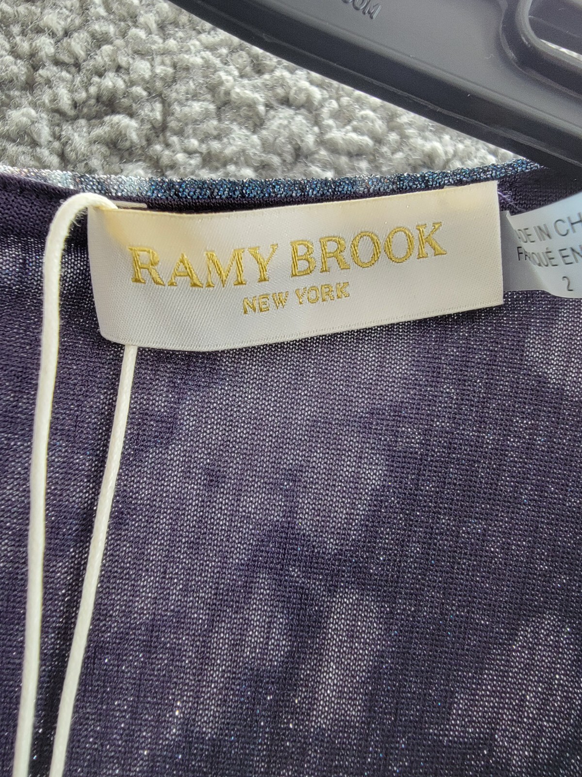 Ramy Brook Estelle Metallic Gown Women's 2 Dove Grey Floral Back Zip Closure - Picture 9 of 17