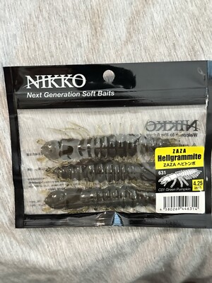 Nikko Hellgrammite Creature Bait 4.25  Green Pumpkin
