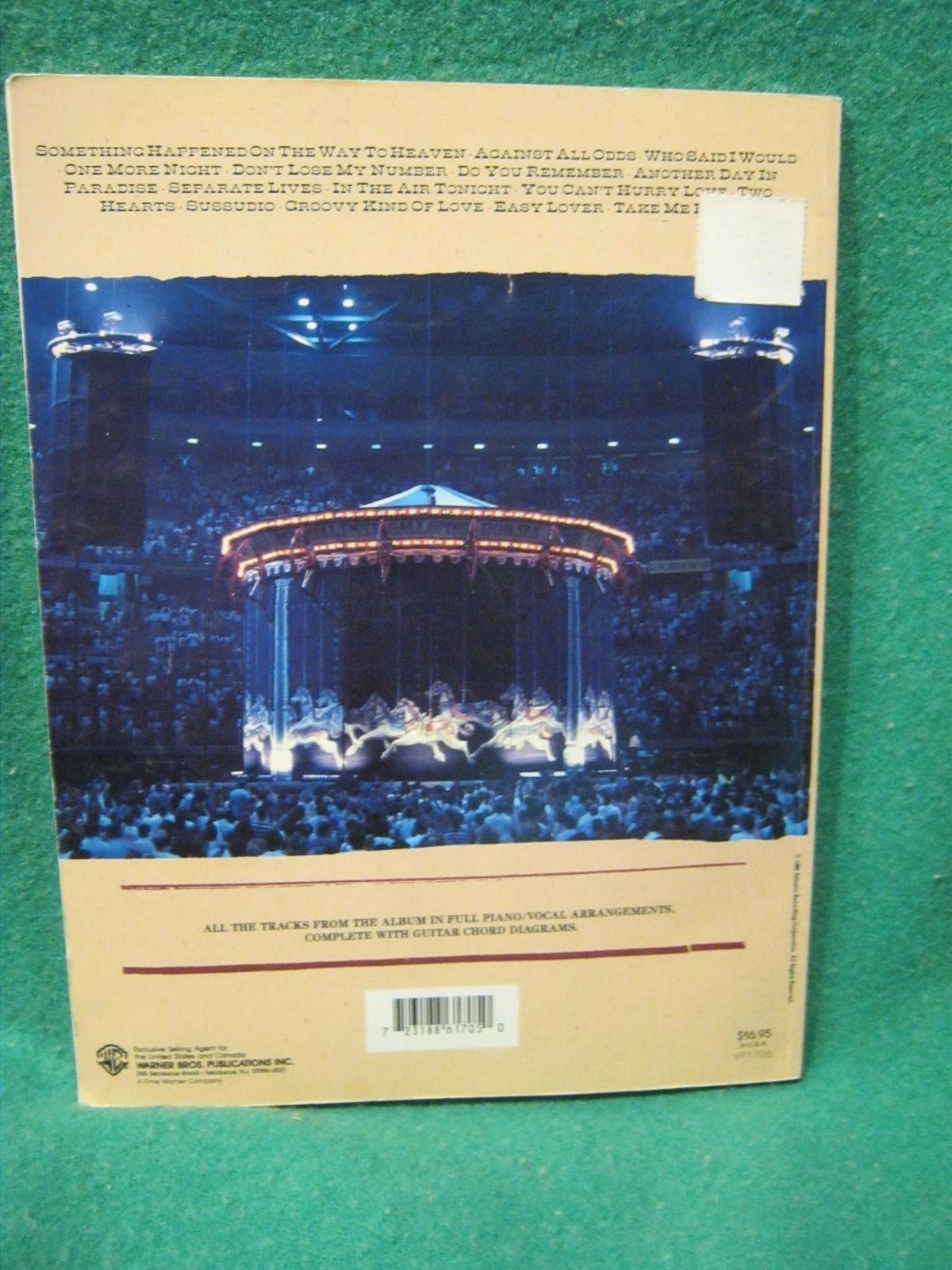 1991 Phil Collins Serious Hitts... Live! Music Song Book