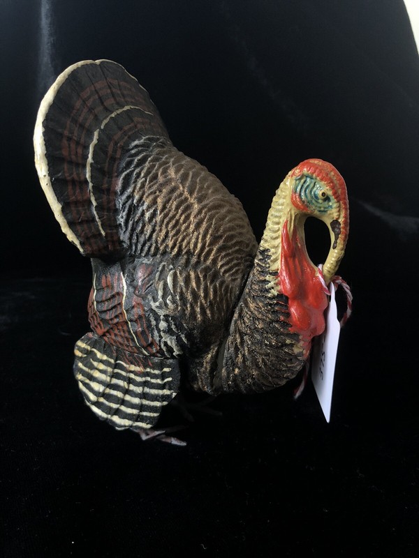 Vintage Large Paper Mache Turkey Candy Container Thanksgiving German Holiday