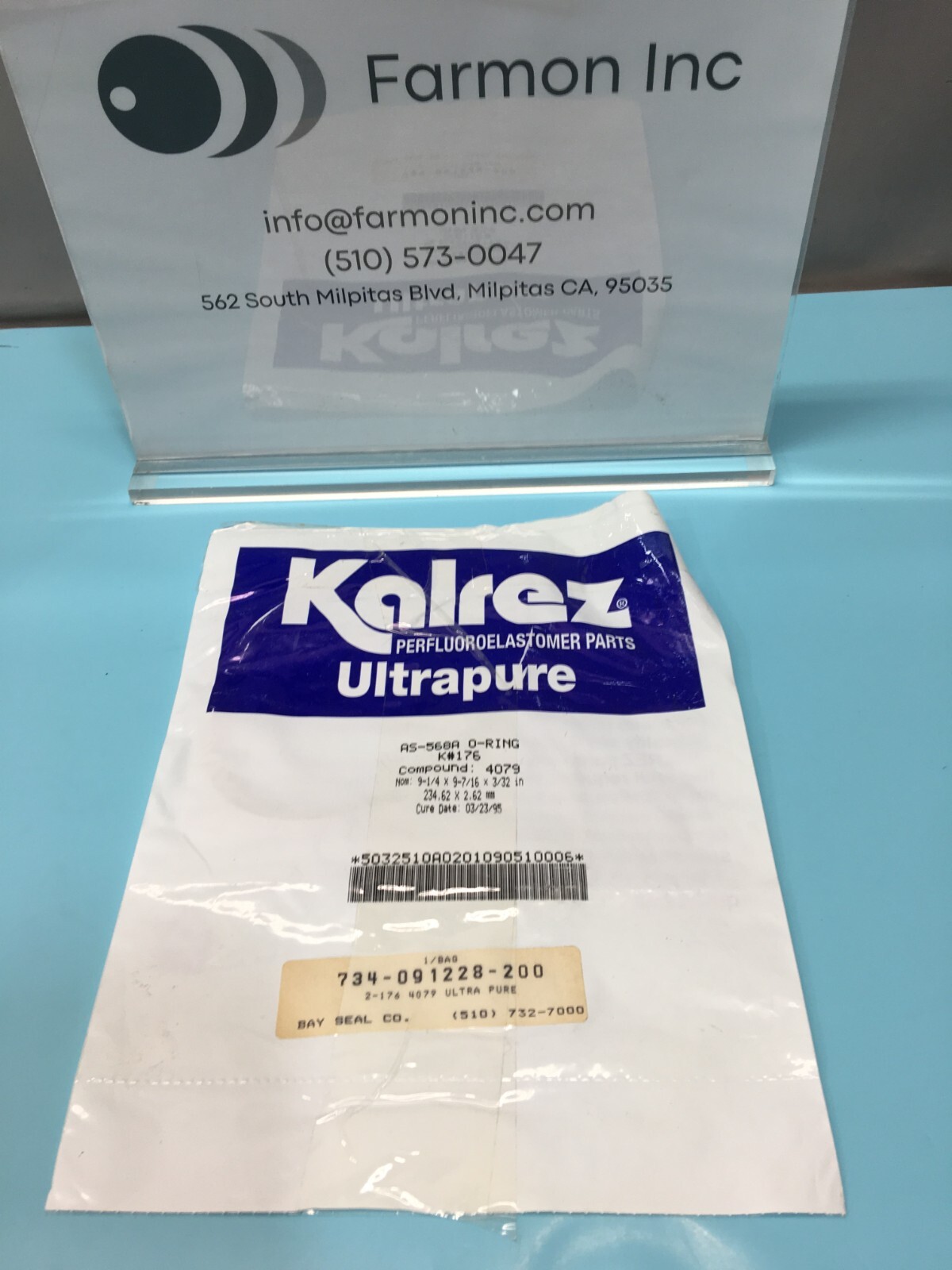 KALREZ AS-568A O-RING K#176, COMPOUND: 4079, AS-568A-176, 2-176, 144267