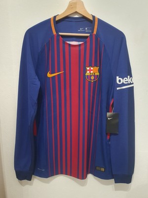 NIKE FC BARCELONA 2017 2018 SIZE M NEW LONGSLEEVE jersey LONG SHIRT PLAYER ISSUE
