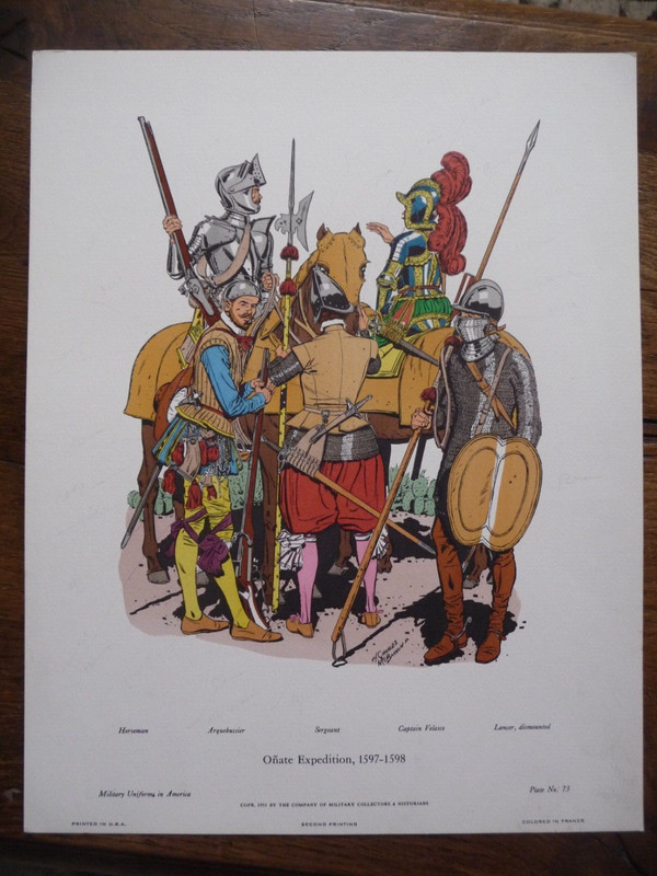 Military Uniforms In America NÂ°73 Mcbarron Onate Expedition 1597/1598