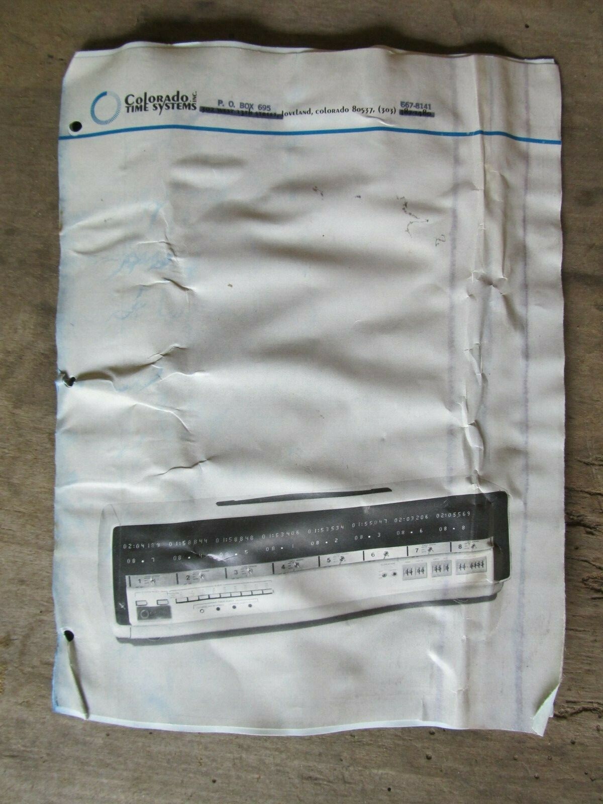 Colorado Time Systems System Timer Score Board Controller Swimming Track 8000A