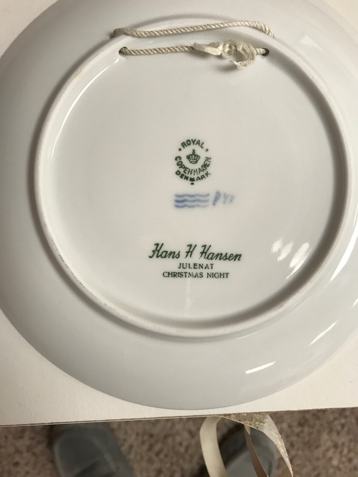 Royal Copenhagen Christmas plate, 1959, Julen At Christmas Night Used