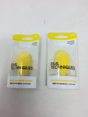 2X Real Techniques Miracle Concealer Sponge Light To Medium Coverage