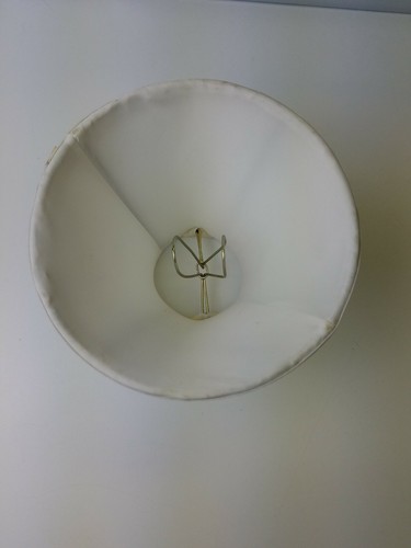 6 inch small white lamp shade mini lampshade clip on harp for 2 inch bulbs GUC
