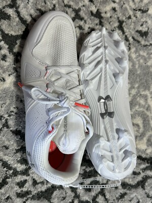 Under Armour Glory Mc Lacrosse Cleats White Women's Size 8 3024280-100