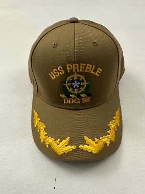 USS PREBLE DDG 88 The Corps BEIGE Baseball Cap One Size