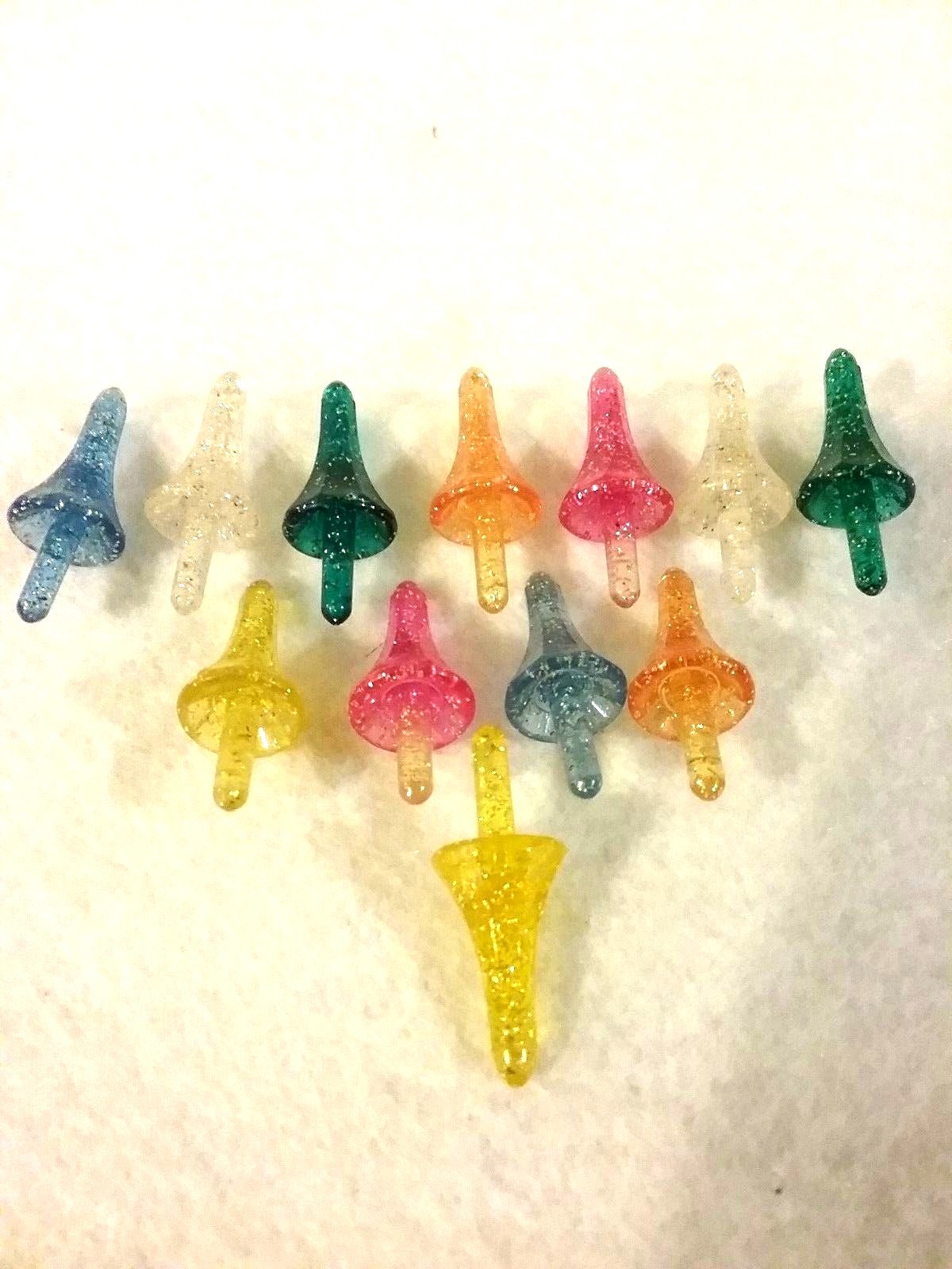 12 Large Astro Rocket Lights Ceramic Tree Bulbs  RARE