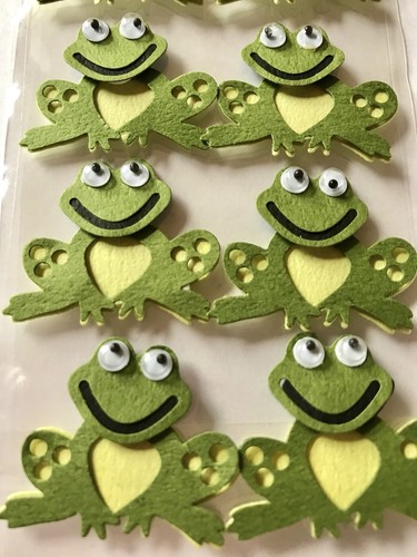 NIP FROGS WITH GOOGLE EYES SANDLYION ESSENTIALS DIMENSIONAL STICKERS AMPHIBIANS