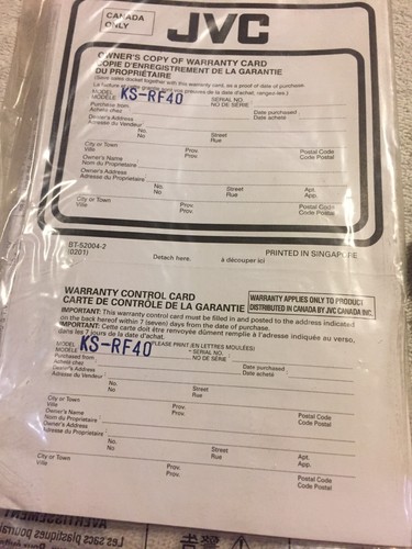 JVC KS-RF40 CD Changer Controller (Built in FM Modulator) -CD Player Transmitter