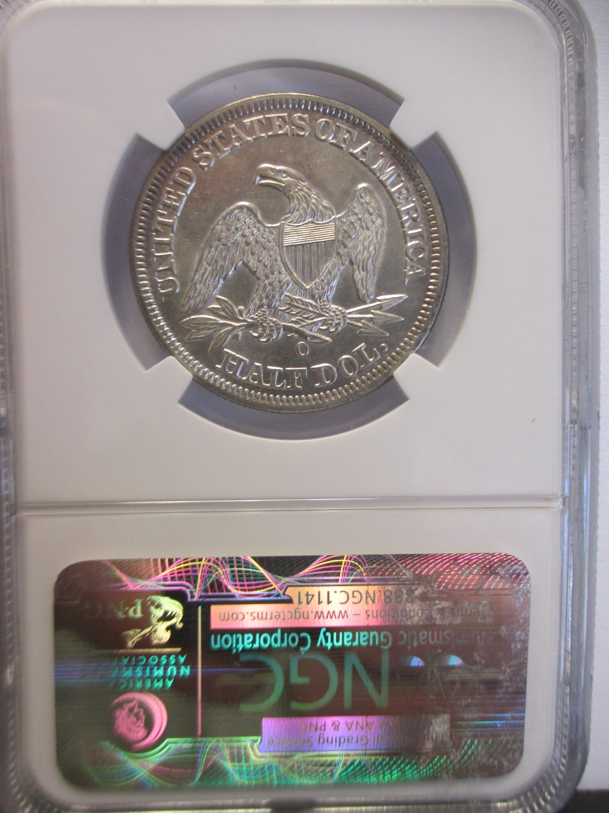 1854 O Arrows Seated Half Dollar NGC MS 61