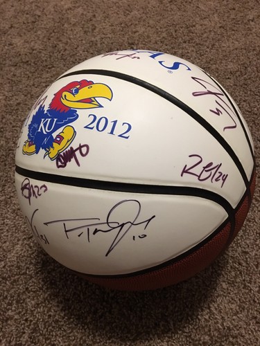 2011-12 Official Kansas Jayhawks Autographed Signed Basketball KU RARE! FINAL 4!