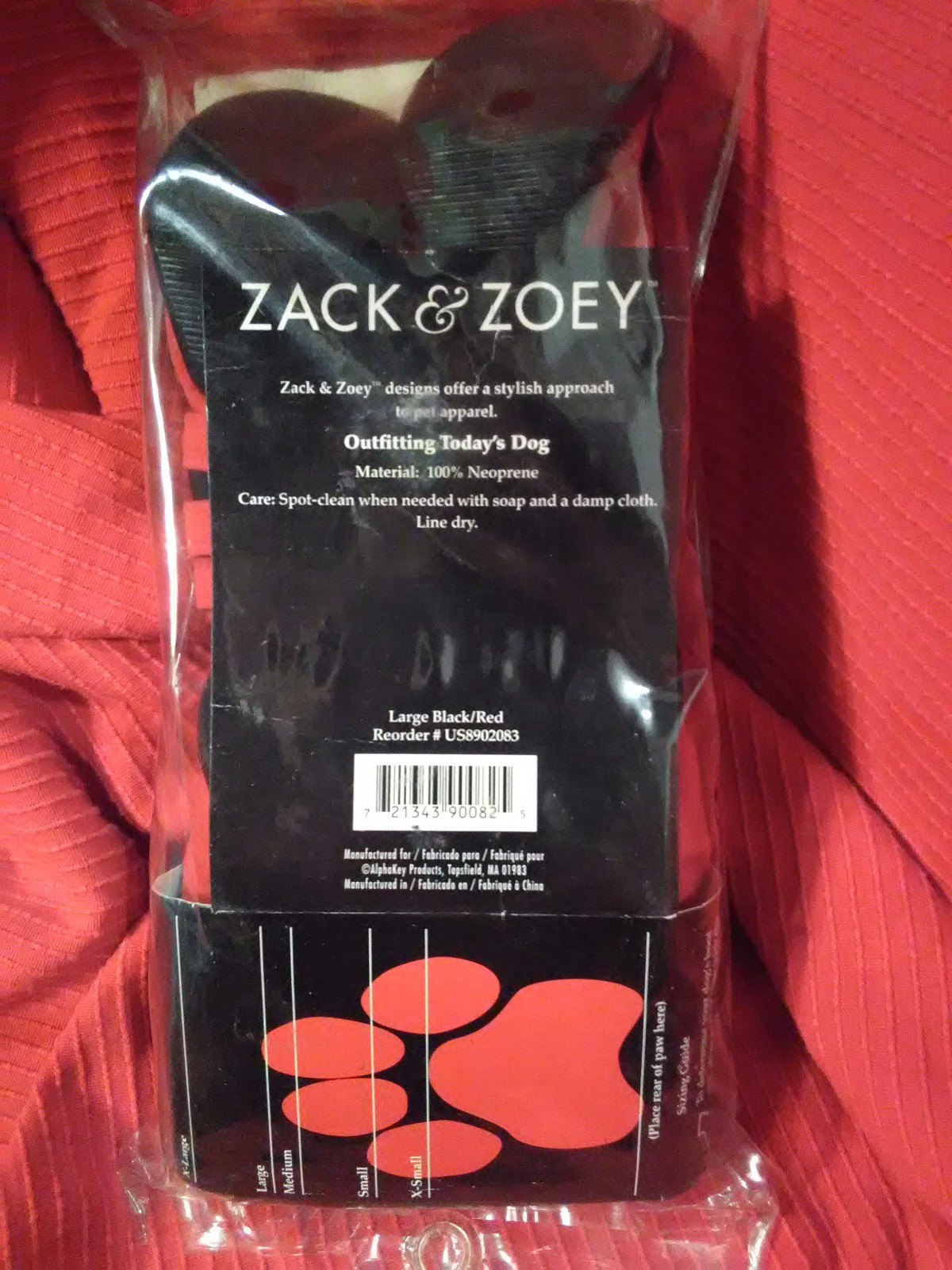 Zack & Zoey HIGH TOP NEOPRENE DOG BOOTS (Large Black)