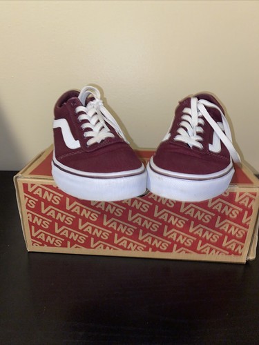 platform burgundy vans