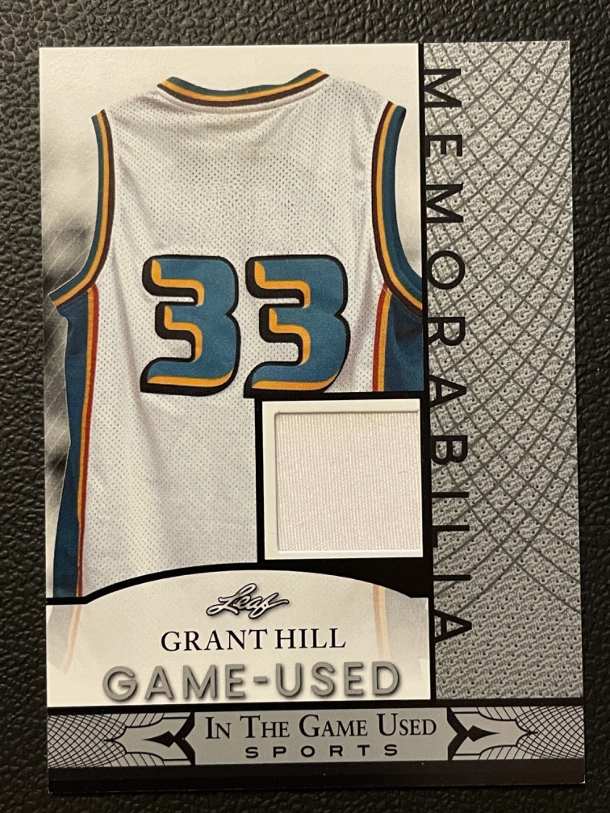 2024 Leaf In The Game Used Memorabilia Silver Grant Hill Jersey
