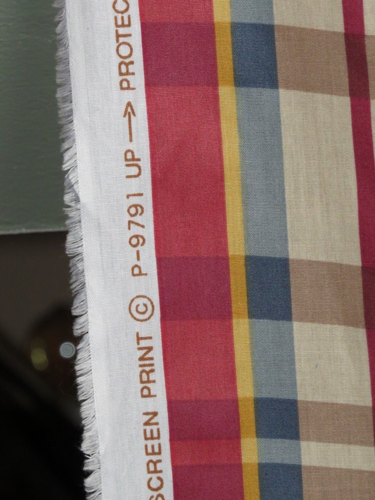 Bloomcraft 9791 Multi Direction Stripe Cotton Print Blue Green Red Yellow Tan 4y