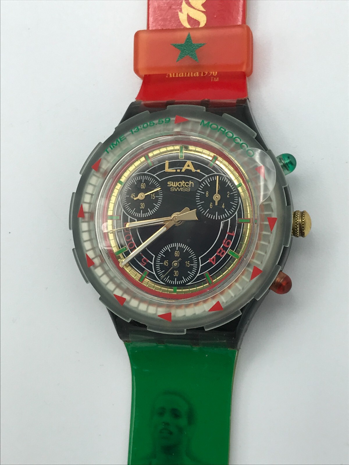 未使用 SWATCH CHRONO Wristwatch SWATCH Aqua Chrono SAID AOUITA (SEZ101)-NEW/NOS