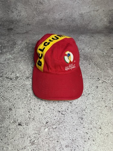 Vintage 2002 FIFA World Cup Hat Korea Japan Red Adjustable