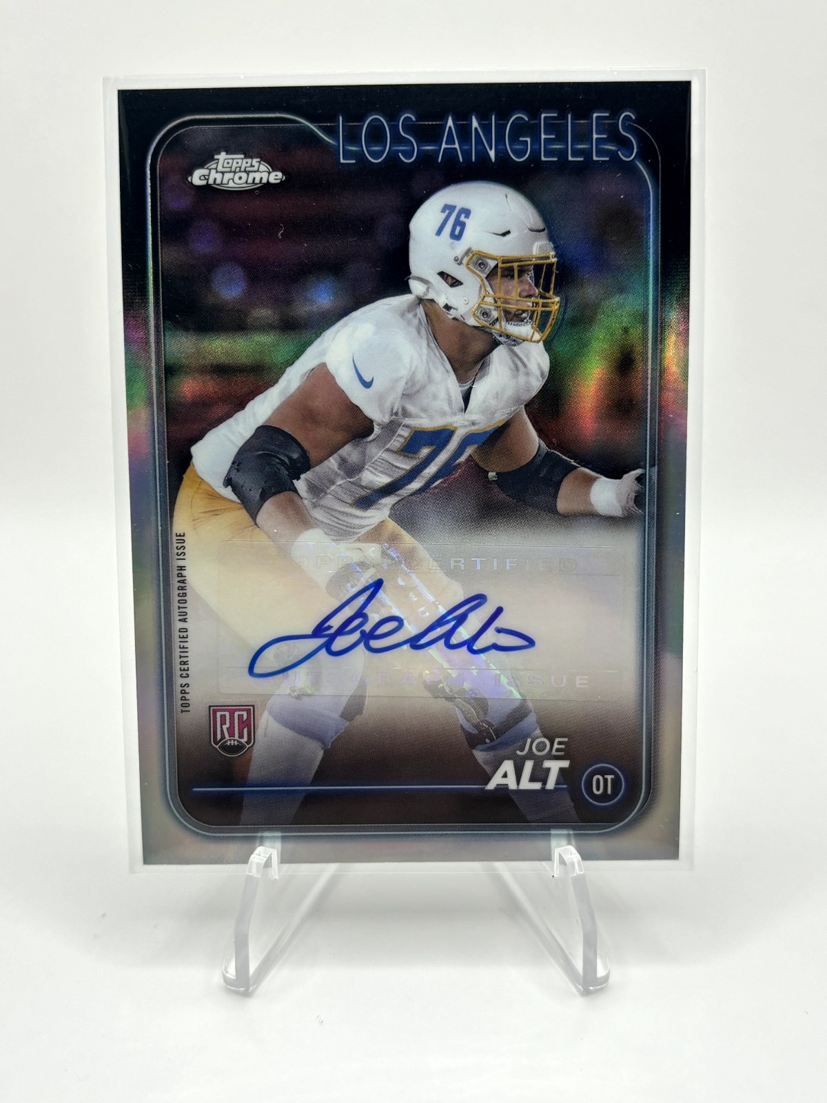 2024 Topps Chrome Football Joe Alt Rookie Auto Variation RA