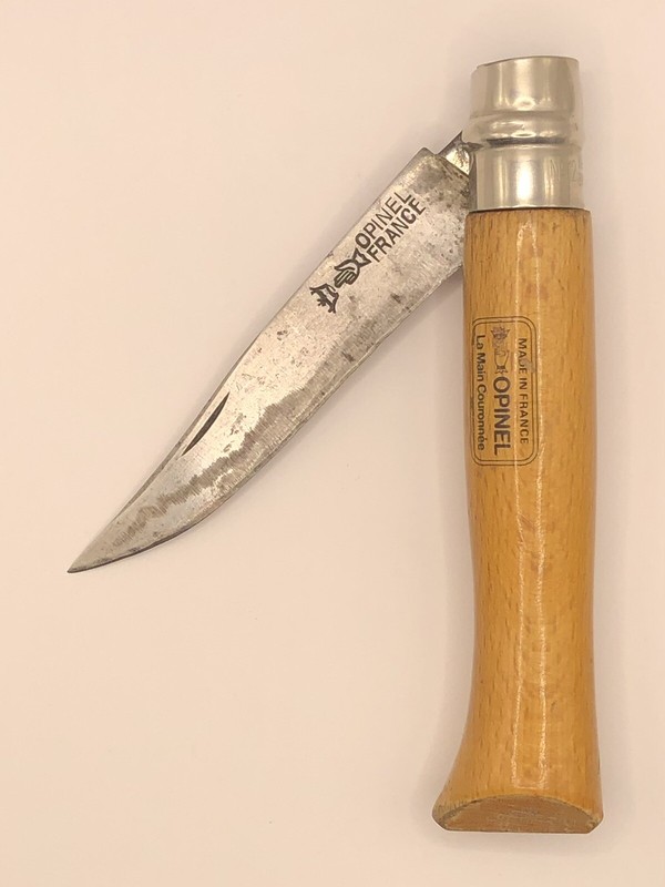 Ancien Couteau Opinel N°12 Virobloc BrevetÉ La Main CouronnéE