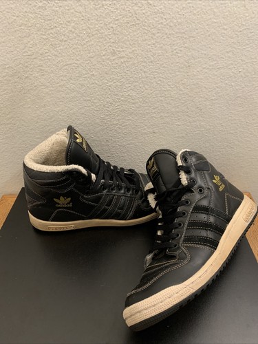 Adidas Decade Hi Top Trainer Black gold men sz 9 2012 G62695