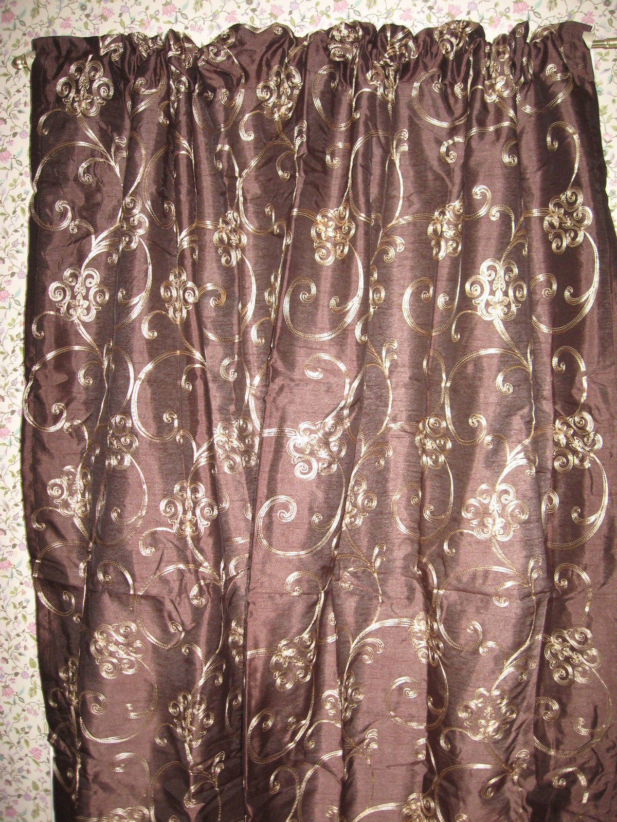 Mezcla de algodón bordado Cortinas de Ventana