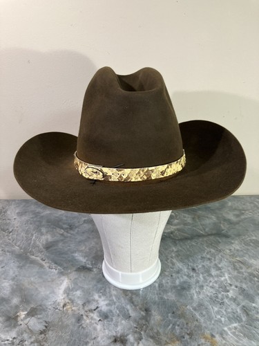 John B Stetson Dark Brown 5X XXXXX Cowboy Hat Western 7 1/4