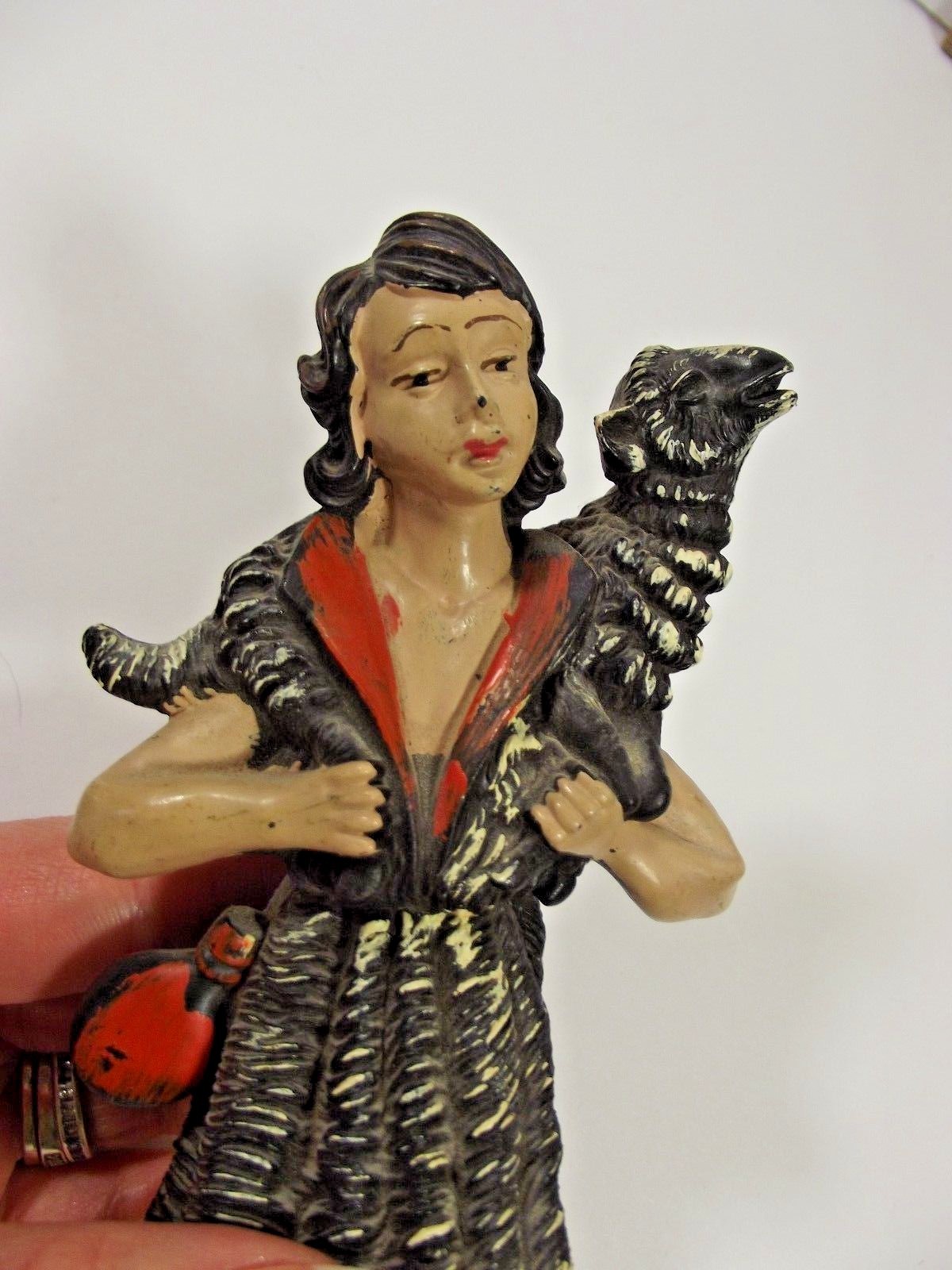 Vtg Nativity Figures Montecatini Shepherd / Herald Hand Painted Plastic Italy 7