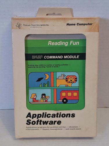 Reading Fun Texas Instruments TI-99 Computer System Cartridge Game 