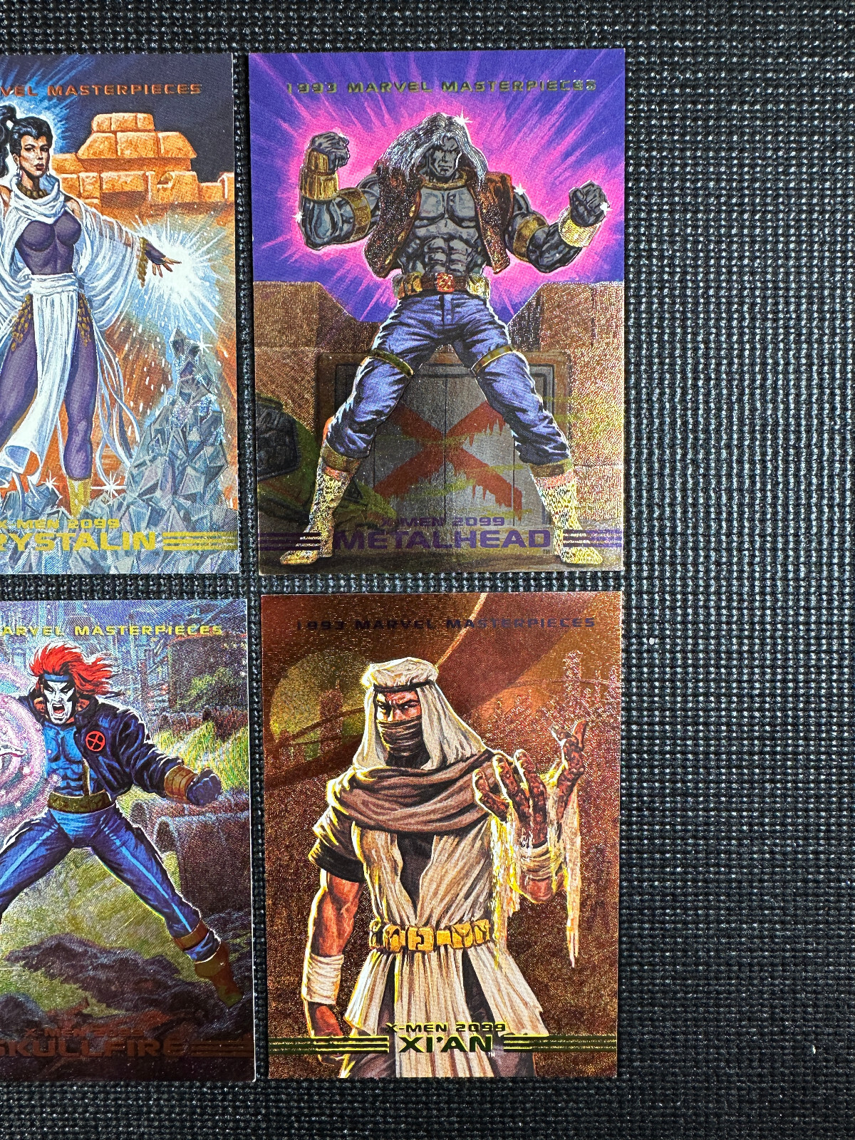 1993 Marvel Masterpieces - Dyna-Etch X-Men 2099 - Complete 8 Card Set - CLEAN!