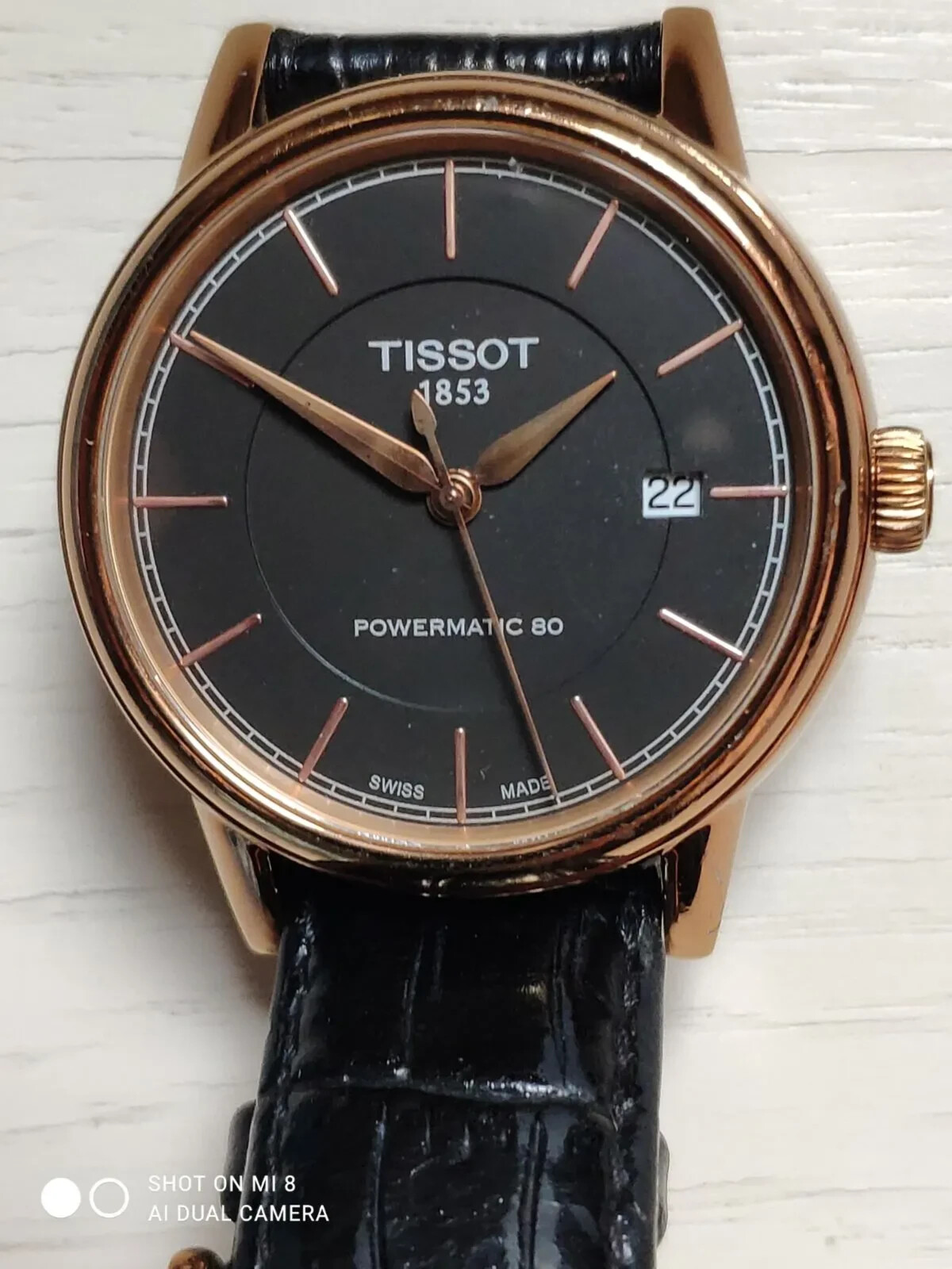 Vintage Tissot Powermatic 80 Automatyczny zegarek fioletowe