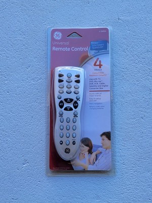GE  24914 Universal Remote Control  4-device Silver, New Factory Sealed. 