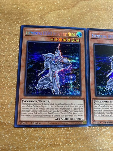 🔥3x Yugioh Elemental HERO Spirit of Neos MP23-EN117 PRISMATIC SECRET NM PLAYSET