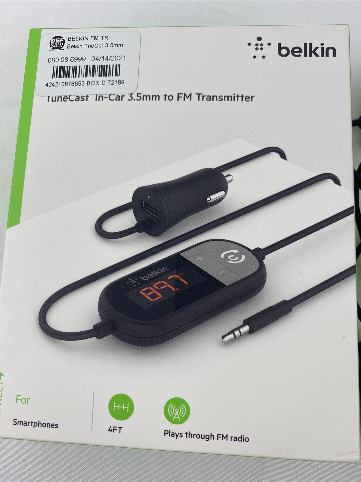 Car 3.5mm Aux Audio to FM Transmitter 