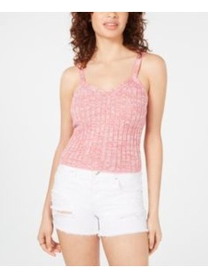 

Женская розовая майка на бретельках с V-образным вырезом HOOKED UP, подростковая, размер, Розовый