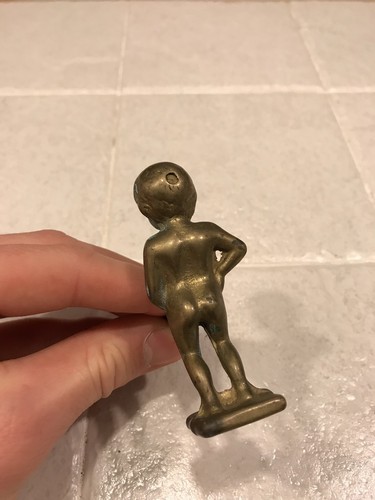 Vintage Boy Peeing Brass Corkscrew/Bottle Opener Phallic Naughty