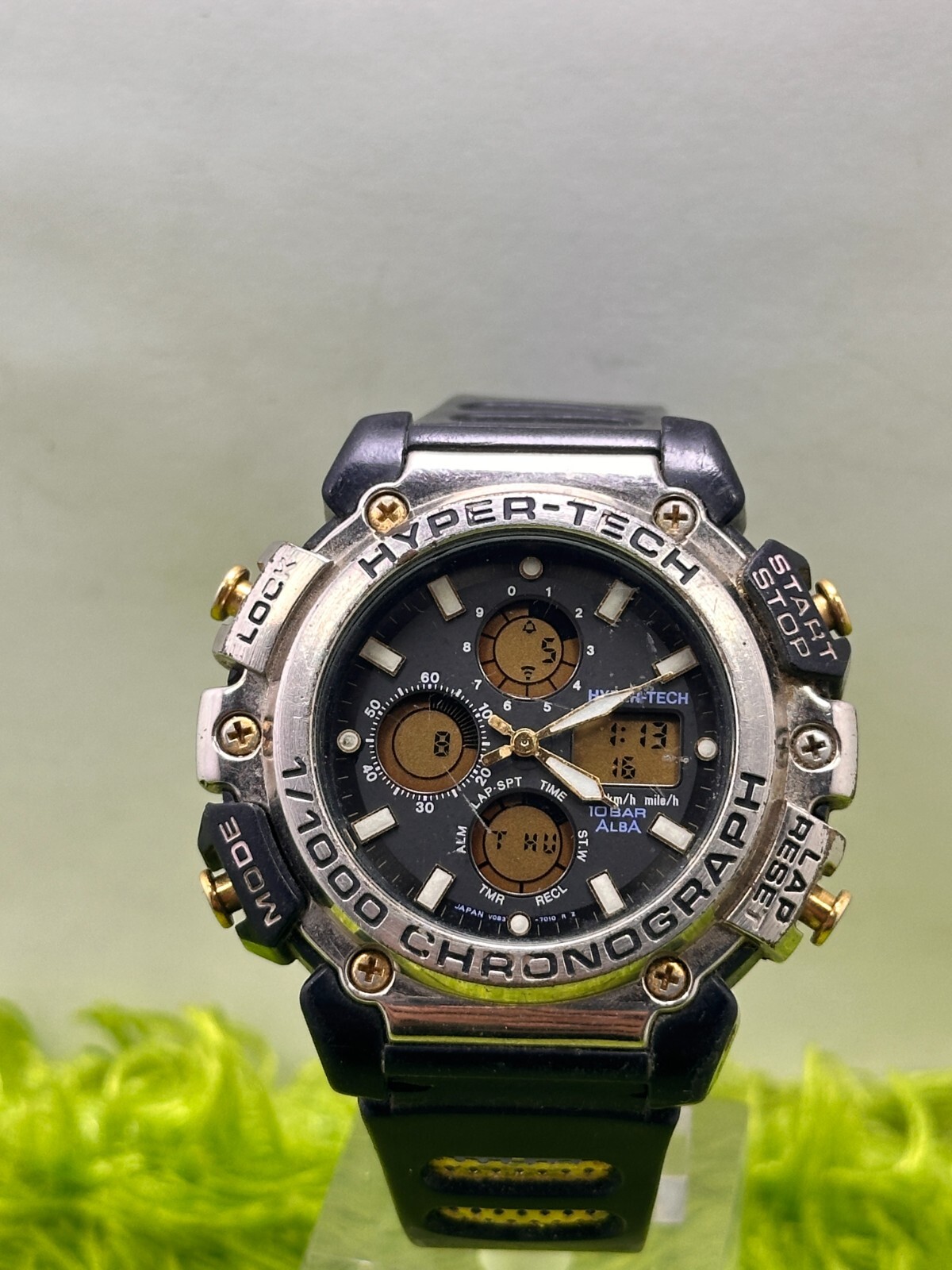 希少 セイコー ALBA HYPER TECH 1/1000クロノグラフ - Junk wristwatch 
