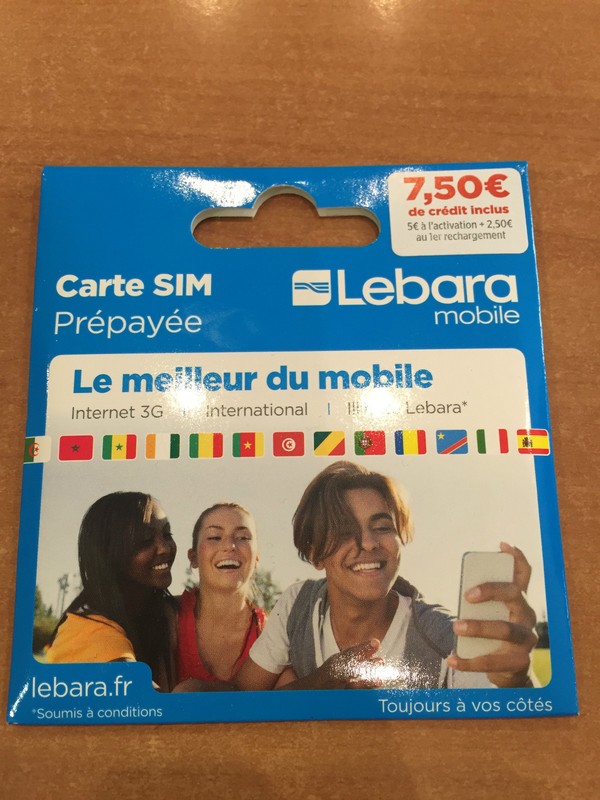 Carte Sim PrÃ©PayÃ©E Lebara Mobile 7,50 â¬ CrÃ©Dit