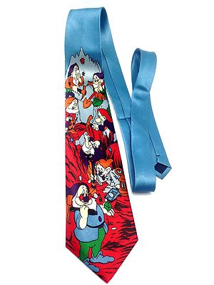 7 Dwarfs of Snow White Tie Dopey Doc Sneez Grumpy Bashfull Happy Sleepy Disney B