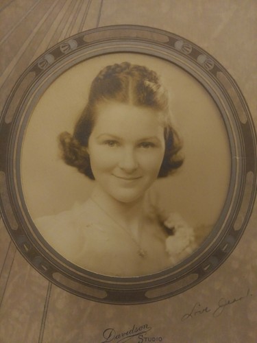 Vintage Black and White Studio Photograph Beautiful Woman Secret Smile