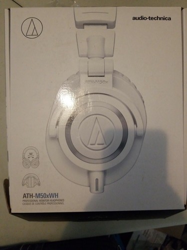 Audio Technica ATH-M50XWH Over Ear Professional Studio Monitor White SEE PICTURE