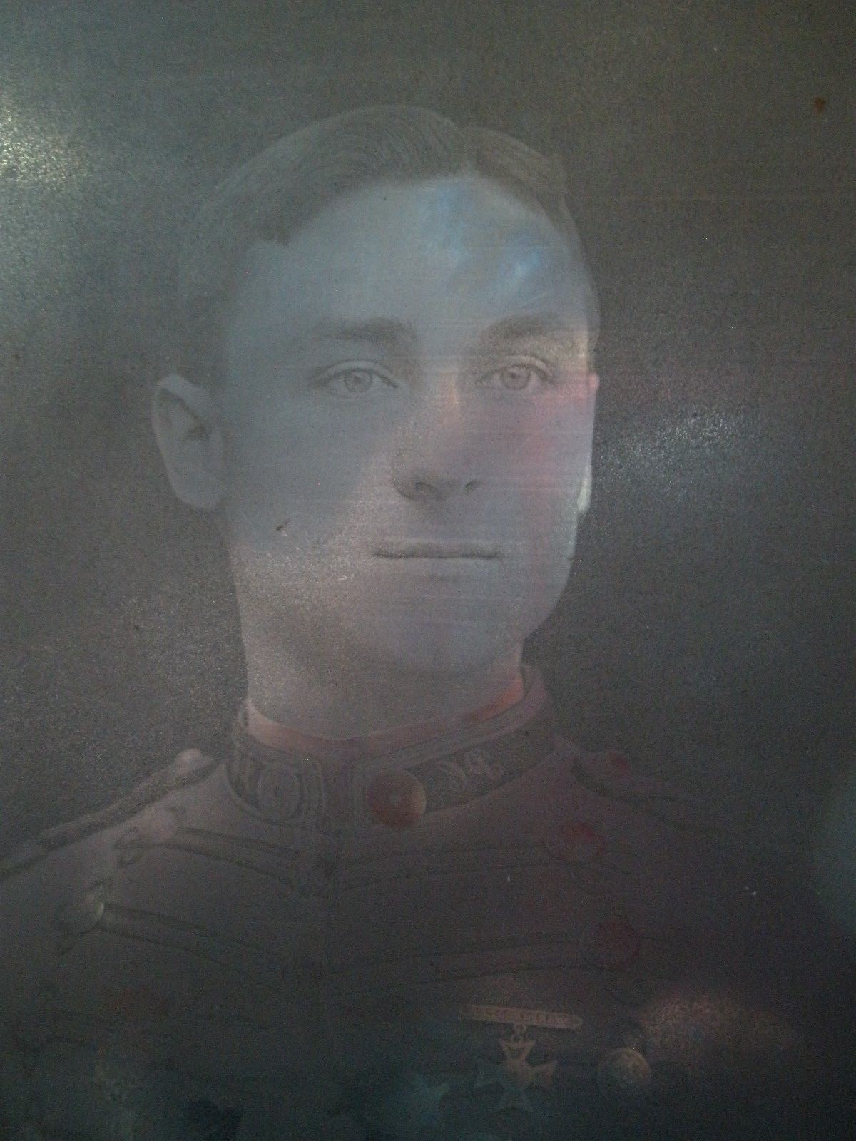 1918 COPPER DRY PLATE PHOTO NEGATIVE - Maj Cookson - DC National Guard