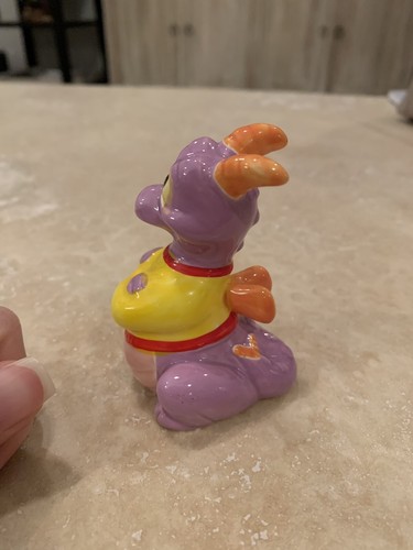 Vintage Disney Figment Dragon Ceramic figurine purple Epcot made in Japan