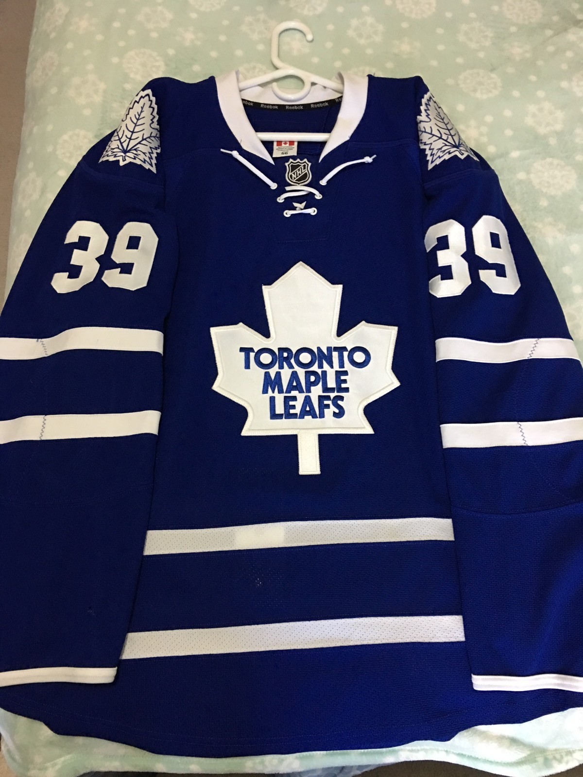 Matt Frattin Toronto Maple Leafs #39 Game Worn NHL jersey former Fighting Sioux